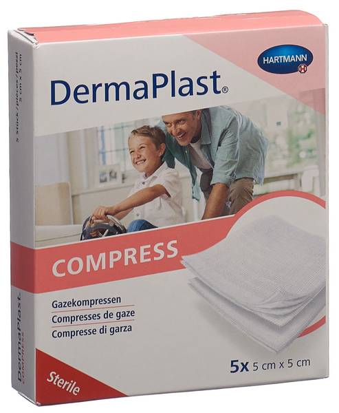 DERMAPLAST KOMPRESSEN 5X5CM 8-FACH 5 X 2 STK