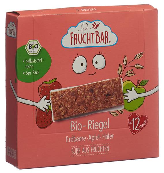 FRUCHTBAR RIEGEL BIO ERDBEERE APFEL HAFER 6 X 23 G