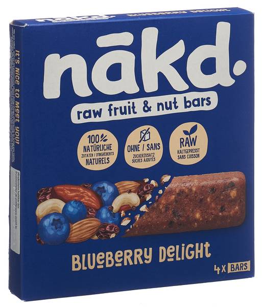 NAKD RIEGEL BLUEBERRY DELIGHT 4 X 35 G