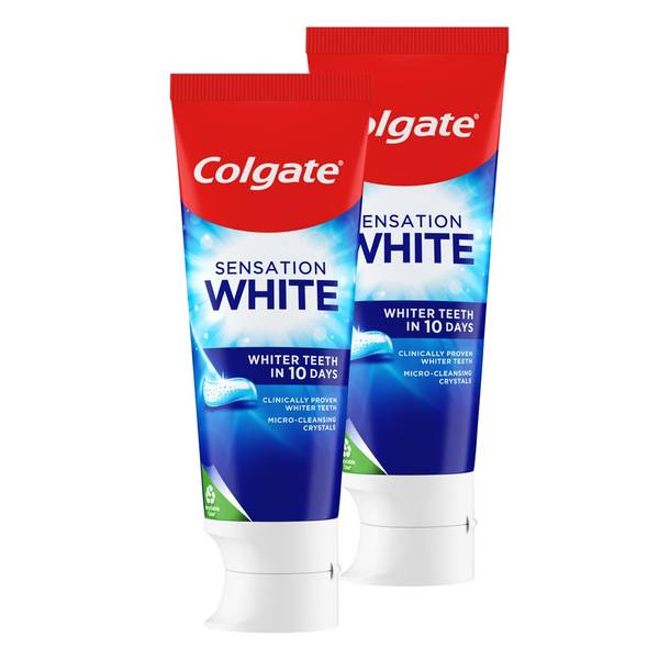 COLGATE SENSATION WHITE ZAHNPASTA DUO 2 X 75 ML