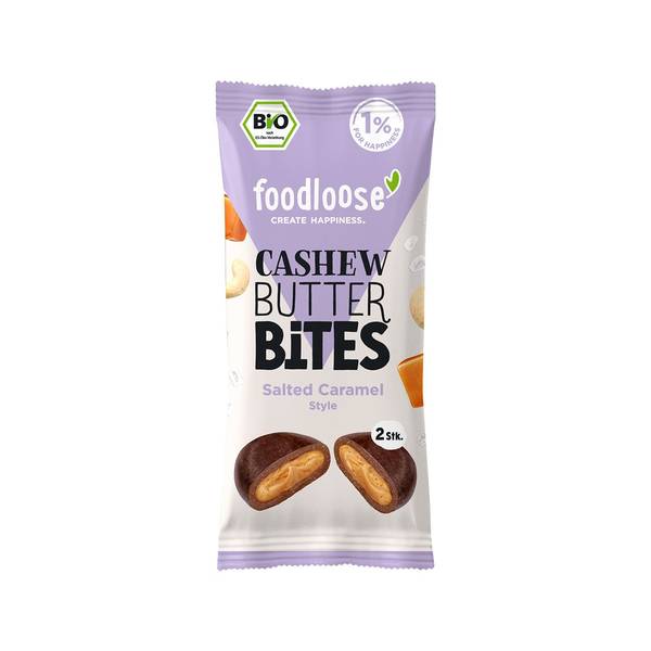 FOODLOOSE CASHEW BUTTER BITES SALTED CARAMEL 40 G
