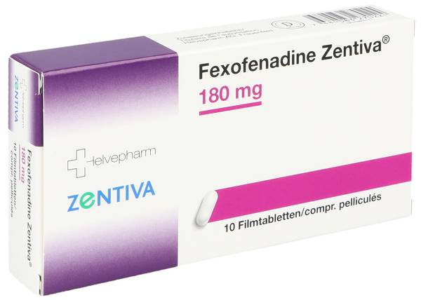 FEXOFENADINE ZENTIVA FILMTABL 180 MG 10 STK