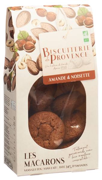 BISCUITERIE MAKRONEN HASELNUSS GLUTENF BIO 130 G
