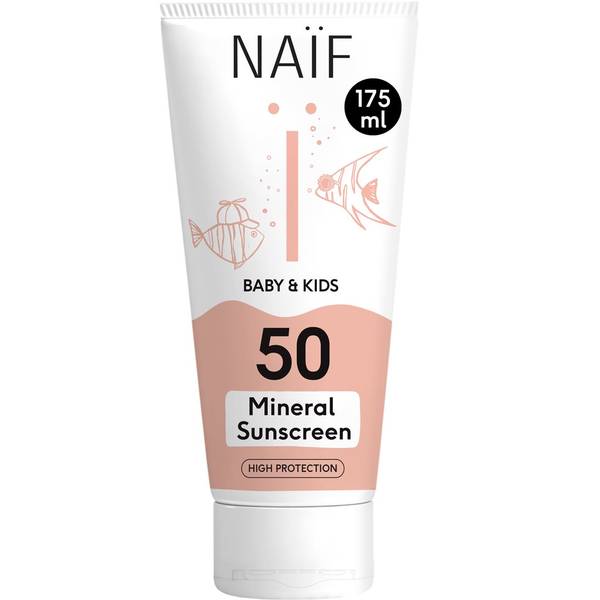 NAIF BABY&KIDS MINERAL SUNSCREEN SPF50 TB 175 ML