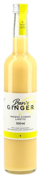 BEN S GINGER INGW-ZITR-LIM KONZ OZ BIO FL 500 ML