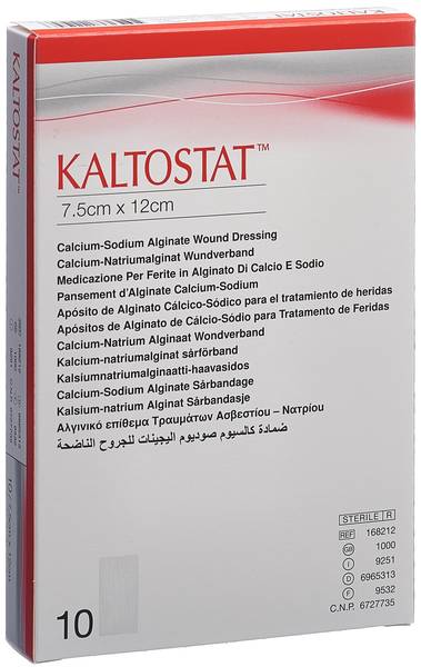 KALTOSTAT KOMPRESSEN 7.5X12CM STERIL 10 STK
