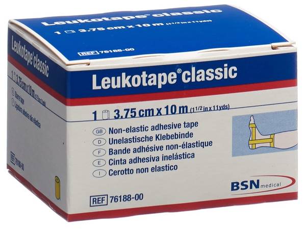 LEUKOTAPE CLASSIC PFLASTERBAND 10MX3.75CM GELB