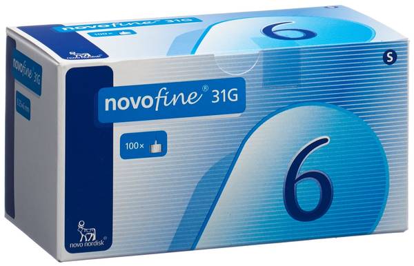 NOVOFINE INJEKTIONSNADELN 31G 6MM 100 STK