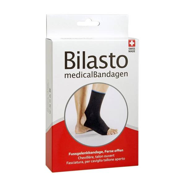 BILASTO FUSSGELENKBANDAGE L FERSE OFFEN SCHW/BLAU