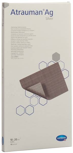 ATRAUMAN AG KOMPRESSEN 10X20CM STERIL BOX 10 STK