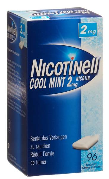 NICOTINELL GUM 2 MG COOL MINT 96 STK