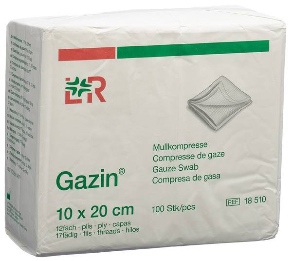 GAZIN MULLKOMPRESSEN 10X20CM 12F/17F M RK 100 STK