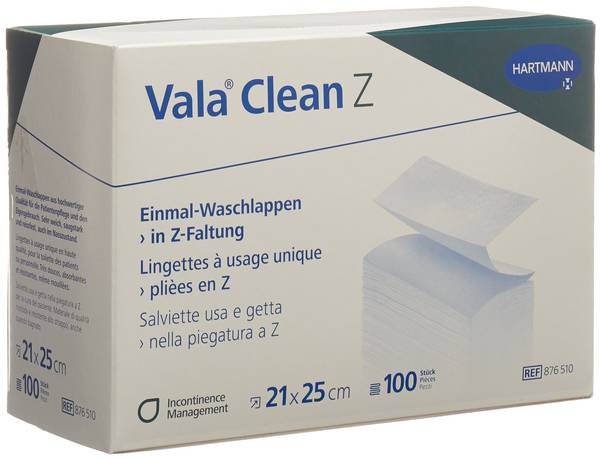 VALACLEAN Z EINMAL WASCHLAPPEN 20X25CM 100 STK