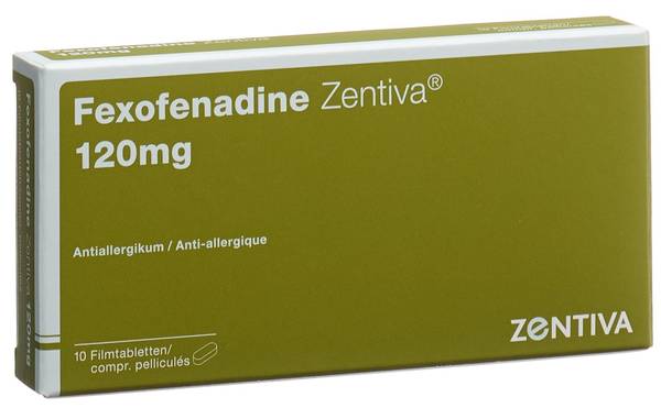 FEXOFENADINE ZENTIVA FILMTABL 120 MG 10 STK