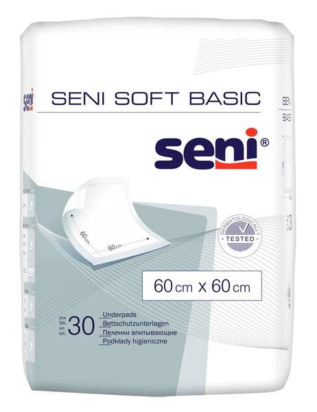 SENI SOFT BASIC UNTERLAGE 60X60CM 30 STK