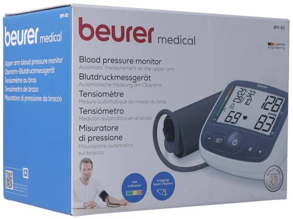 BEURER BLUTDRUCKMESSGERÄT OBERARM BM 40