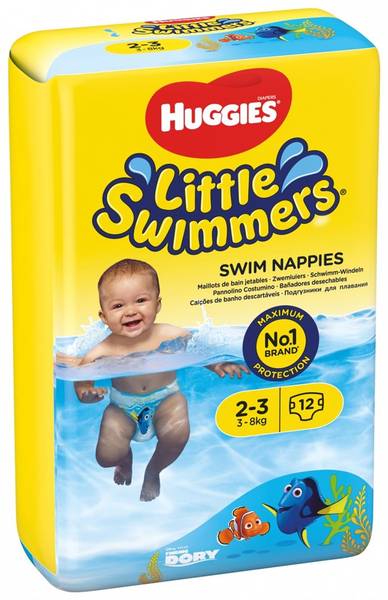 HUGGIES LITTLE SWIMMERS GR2-3 3-8KG 12 STK