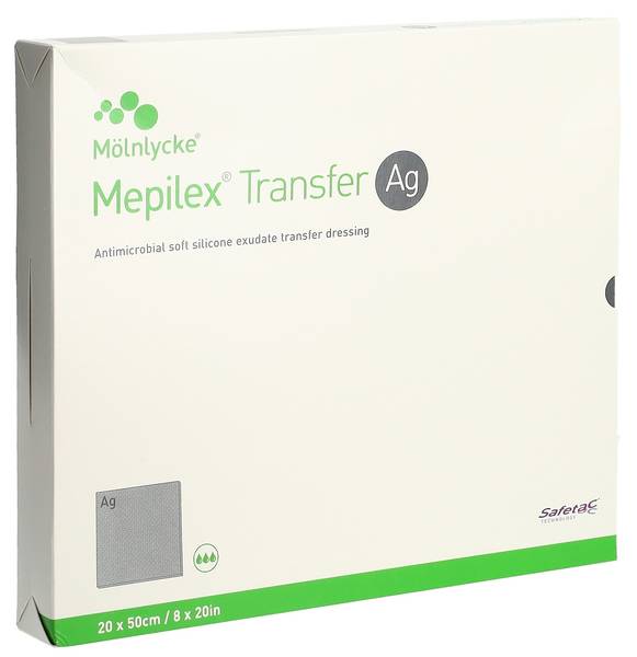 MEPILEX TRANSFER AG DRAINAGEVERB 20X50CM 2 STK