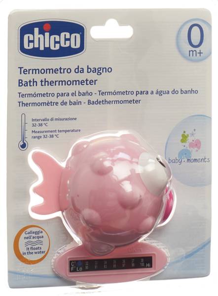 CHICCO BADETHERMOMETER GLOBE FISH PINK 0M+