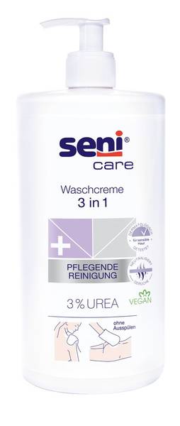SENI CARE WASCHCREME 3IN1 3 % UREA 1000 ML