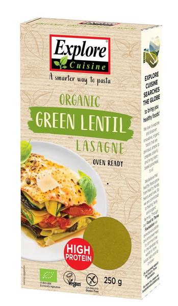 EXPLORE CUISINE LASAGNE AUS GRÜN LINSEN BIO 250 G