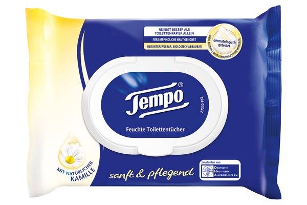 TEMPO TOILETTENPAPIER FEUCHT SANFT&PFLEGEND 42 STK