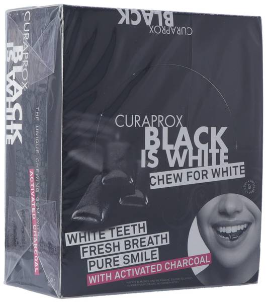 CURAPROX BLACK IS WHITE KAUGUMMI DISP M 12 BLIST