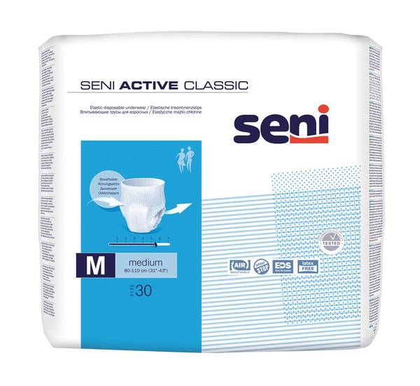 SENI ACTIVE CLASSIC PANTS M 3 BTL 30 STK