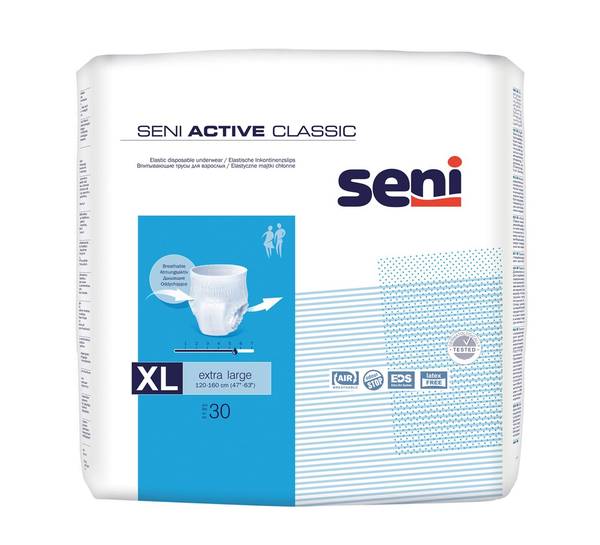 SENI ACTIVE CLASSIC PANTS XL 30 STK