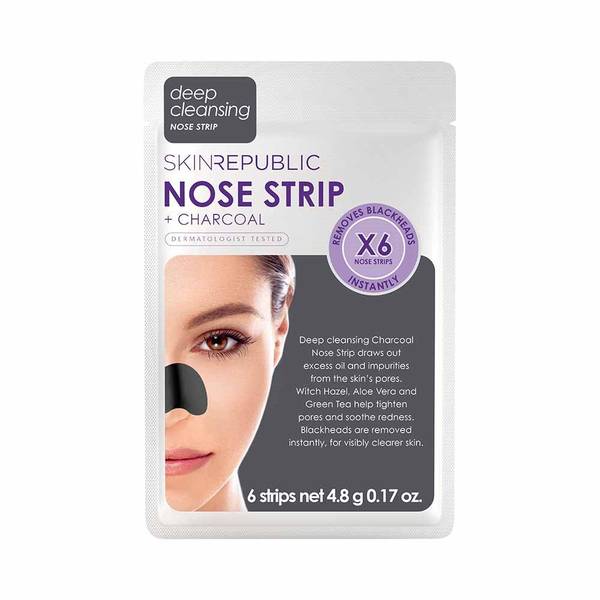 SKIN REPUBLIC CHARCOAL NOSE STRIPS BTL 6 PAAR