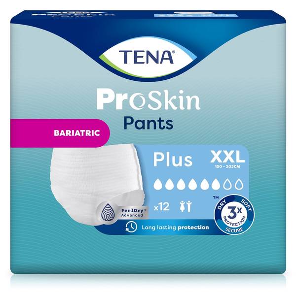 TENA PANTS BARIATRIC PLUS XXL 12 STK