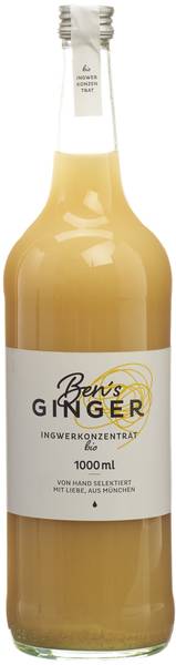 BEN S GINGER INGWERKONZENTRAT BIO FL 1000 ML