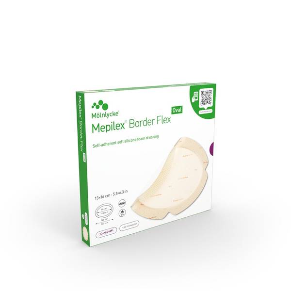 MEPILEX BORDER FLEX OVAL 13X16CM 5 STK