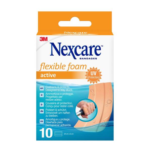 3M NEXCARE PFLASTER FOAM ACTIV BANDS 6X10CM 10 STK