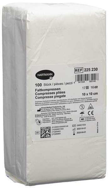 IVF FALTKOMPRESSE T17 10X10CM 16FACH 100 STK
