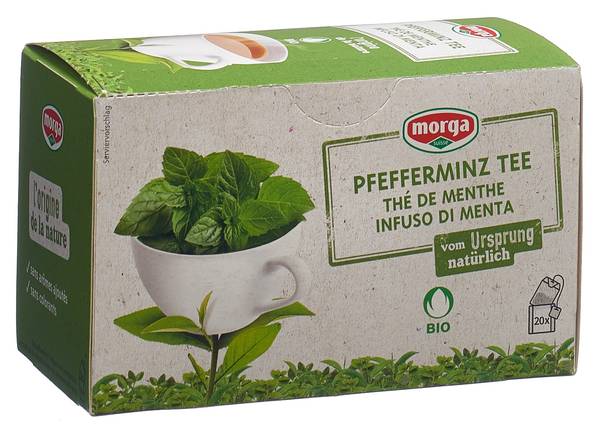 MORGA PFEFFERMINZ TEE M/H BIO KNOSPE BTL 20 STK