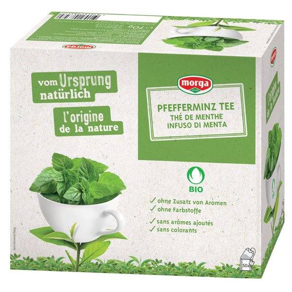 MORGA PFEFFERMINZ TEE M/H BIO KNOSPE BTL 50 STK