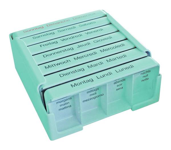 MEDI-7 MEDIKAMENTENDOSIERER 7 TAGE D/F/I TÜRKIS