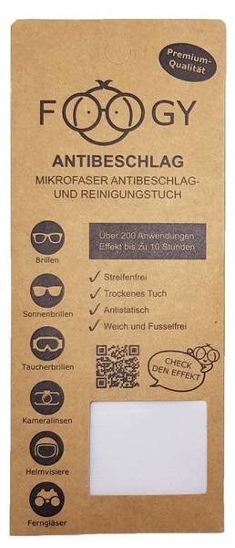 FOOGY ANTIBESCHLAG REINIGUNGSTUCH AUS MIKROFASERN