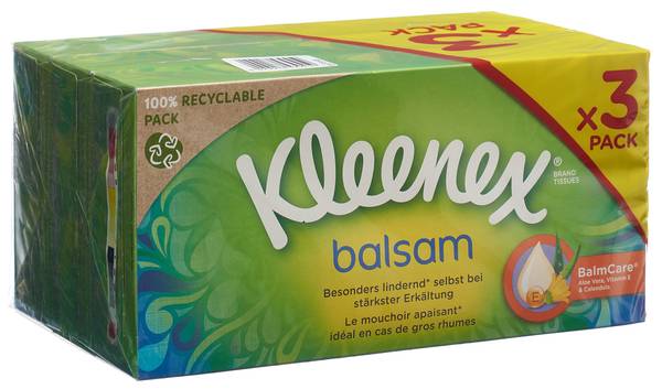 KLEENEX BALSAM TASCHENTÜCHER BOX TRIO 3 X 56 STK