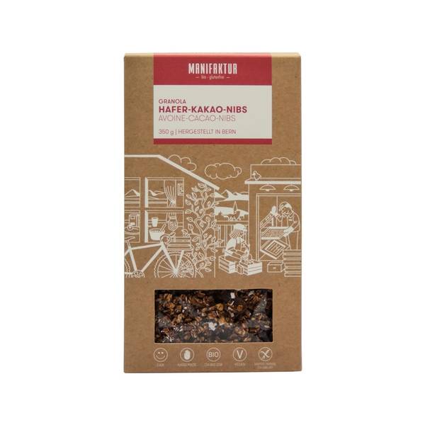 MANIFAKTUR GRANOLA HAFER-KAKAO-NIBS BIO 350 G