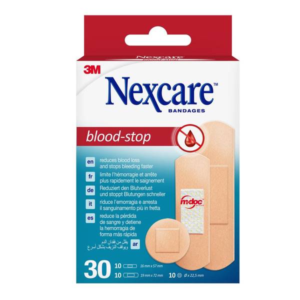 3M NEXCARE BLOOD-STOP PFLASTER 3 GRÖSSEN 30 STK
