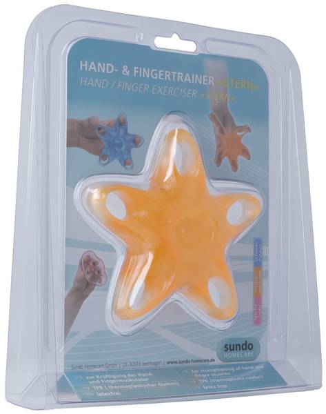 SUNDO HAND - UND FINGERTRAINER STERN ORANGE MITTEL