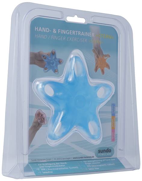 SUNDO HAND - UND FINGERTRAINER STERN BLAU SCHWER