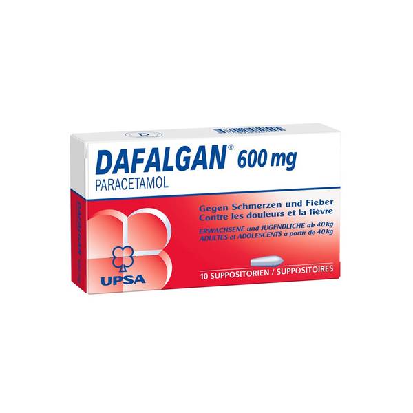DAFALGAN SUPP 600 MG 10 STK