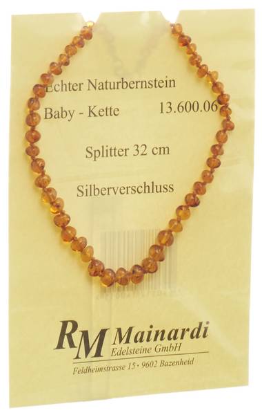 MAINARDI NATUR BERNSTEIN 32CM SPLITT SILBERVERSCHL