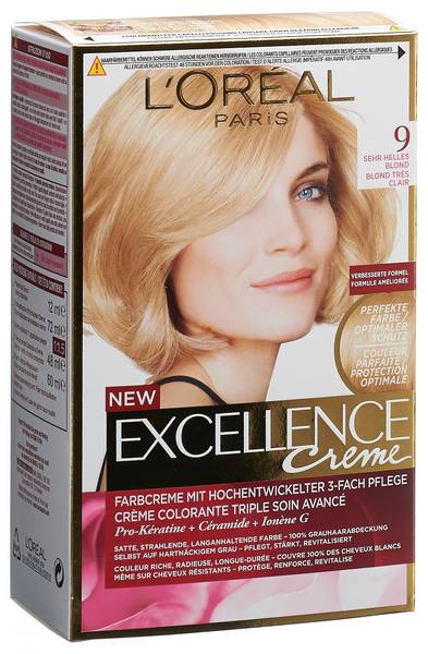 EXCELLENCE CREME TRIPLE PROT 9 SEHR HELLES BLOND