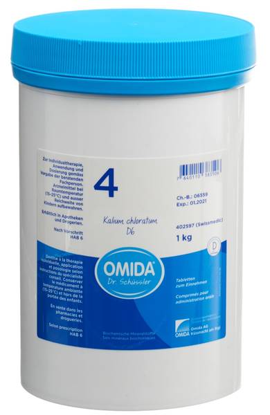 OMIDA SCHÜSSLER NR4 KAL CHLOR TABL D 6 DS 1000 G