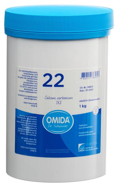 OMIDA SCHÜSSLER NR22 CALC CARB TABL D 12 DS 1000 G