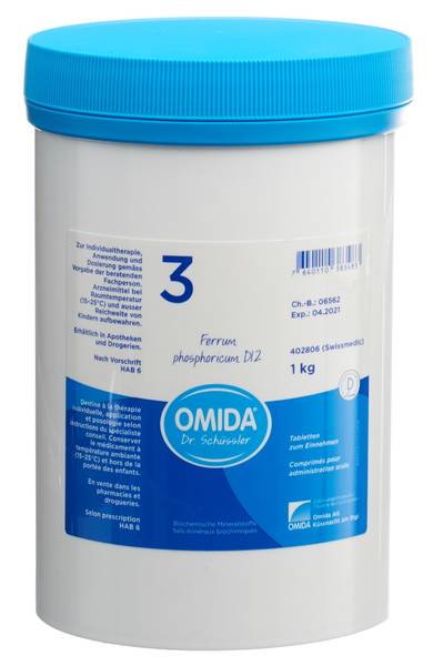 OMIDA SCHÜSSLER NR3 FERR PHOS TABL D 12 DS 1000 G